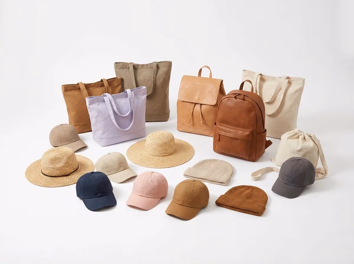 Accessories manufacturer — organic canvas bags, hats and caps, recycled cotton